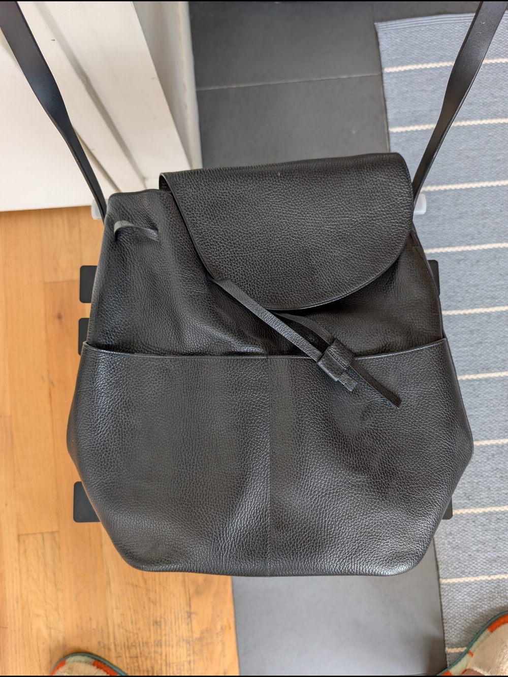 Cuyana Black Convertible Backpack 13" Laptop Size